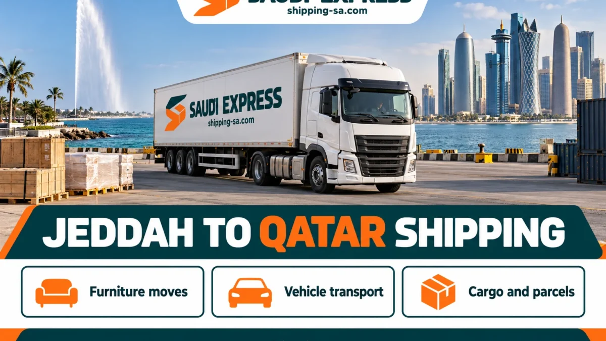 Jeddah to Qatar furniture, vehicle and cargo shipping