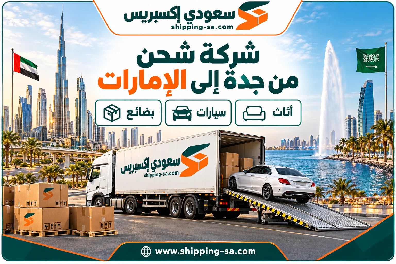 شركة شحن من جدة إلى الإمارات