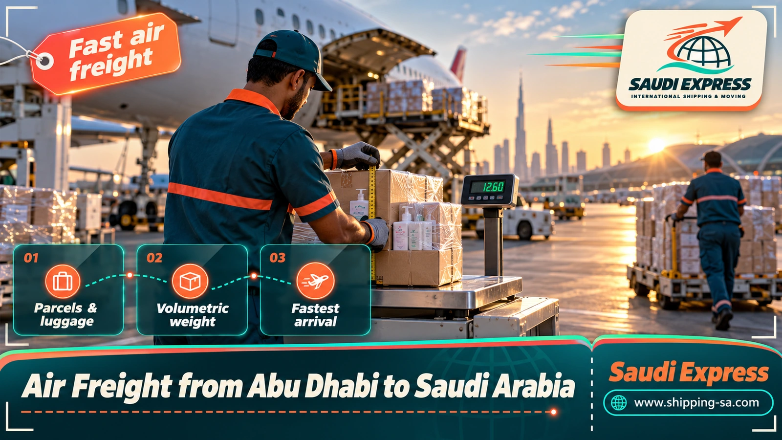 Air Freight from Abu Dhabi to Saudi Arabia