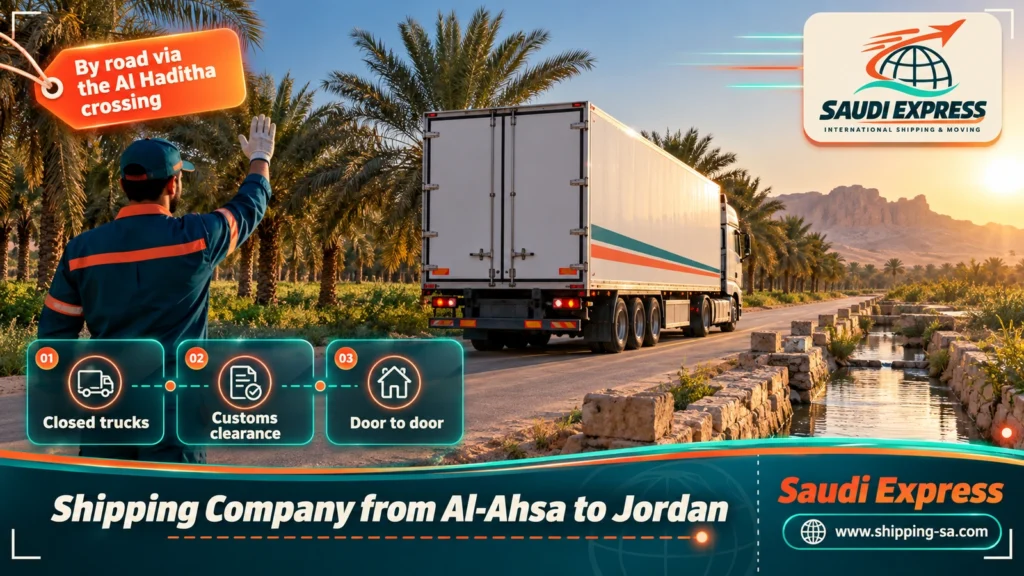 Shipping Company from Al-Ahsa to Jordan