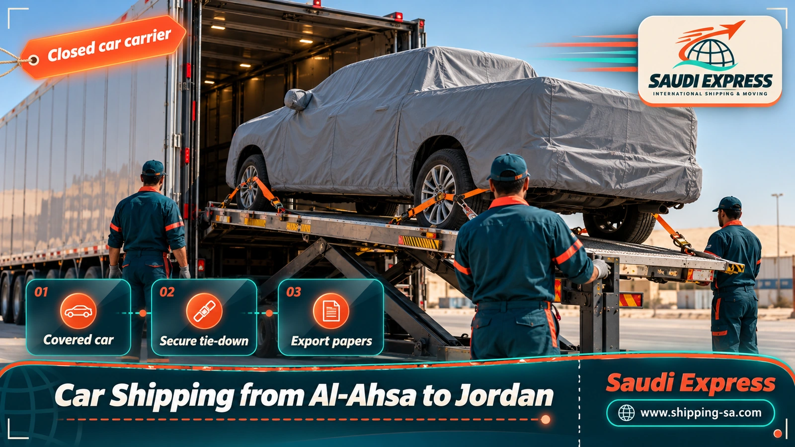 Car Shipping from Al-Ahsa to Jordan
