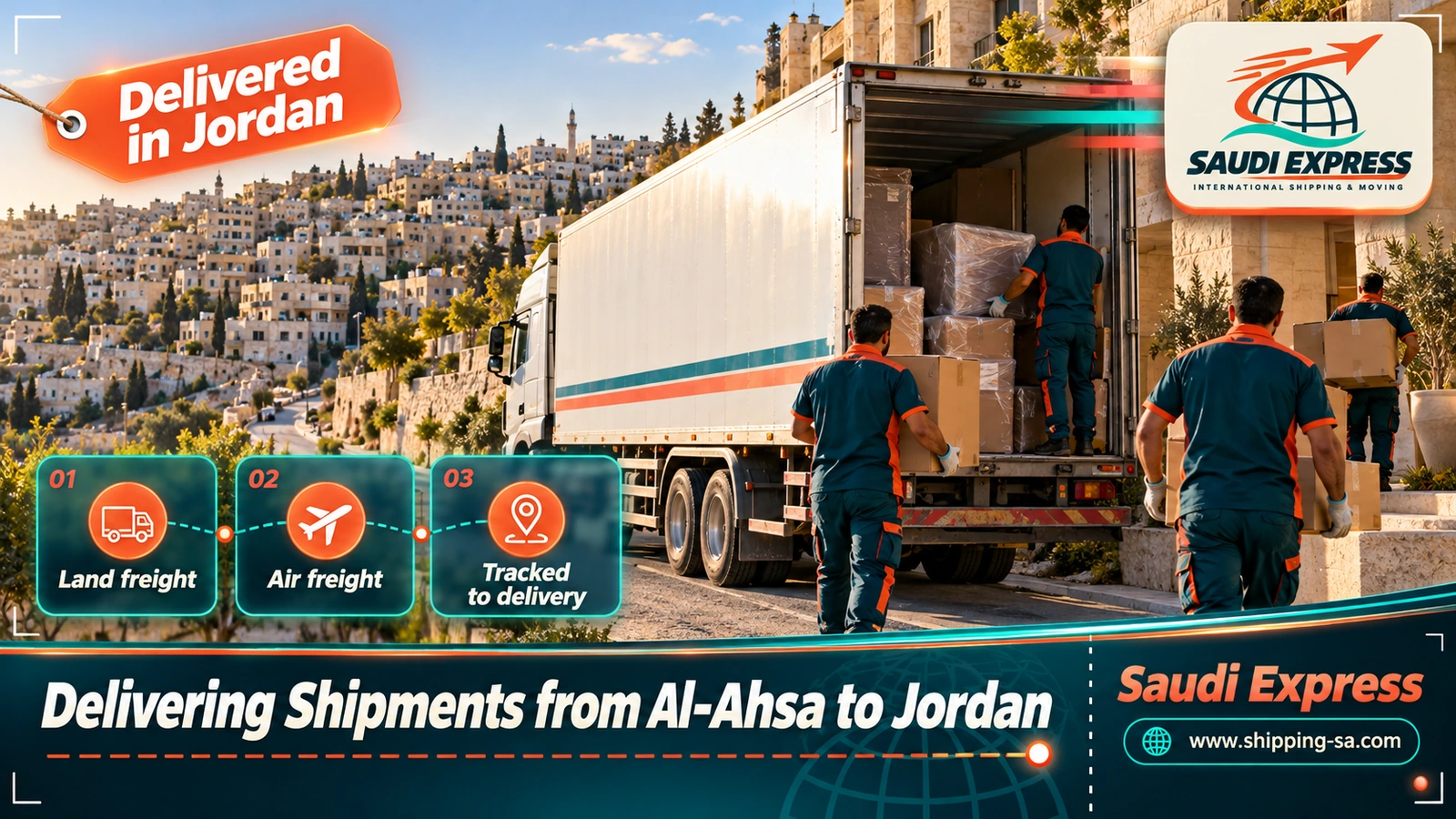 Delivering Shipments from Al-Ahsa to Jordan