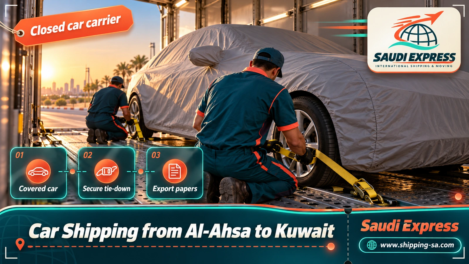 Car Shipping from Al-Ahsa to Kuwait