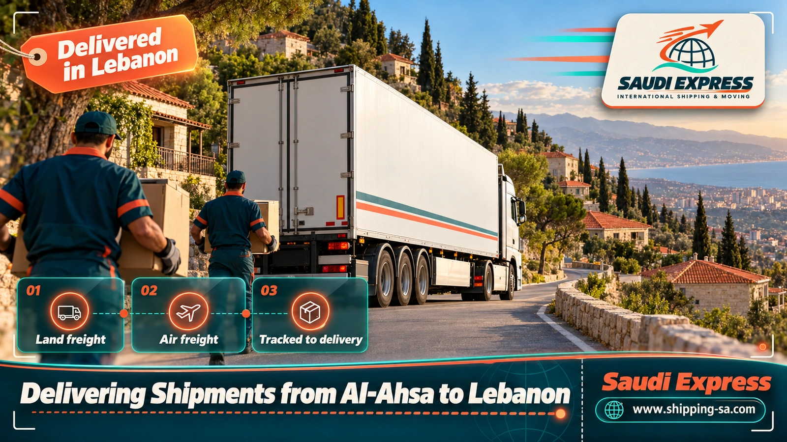Delivering Shipments from Al-Ahsa to Lebanon