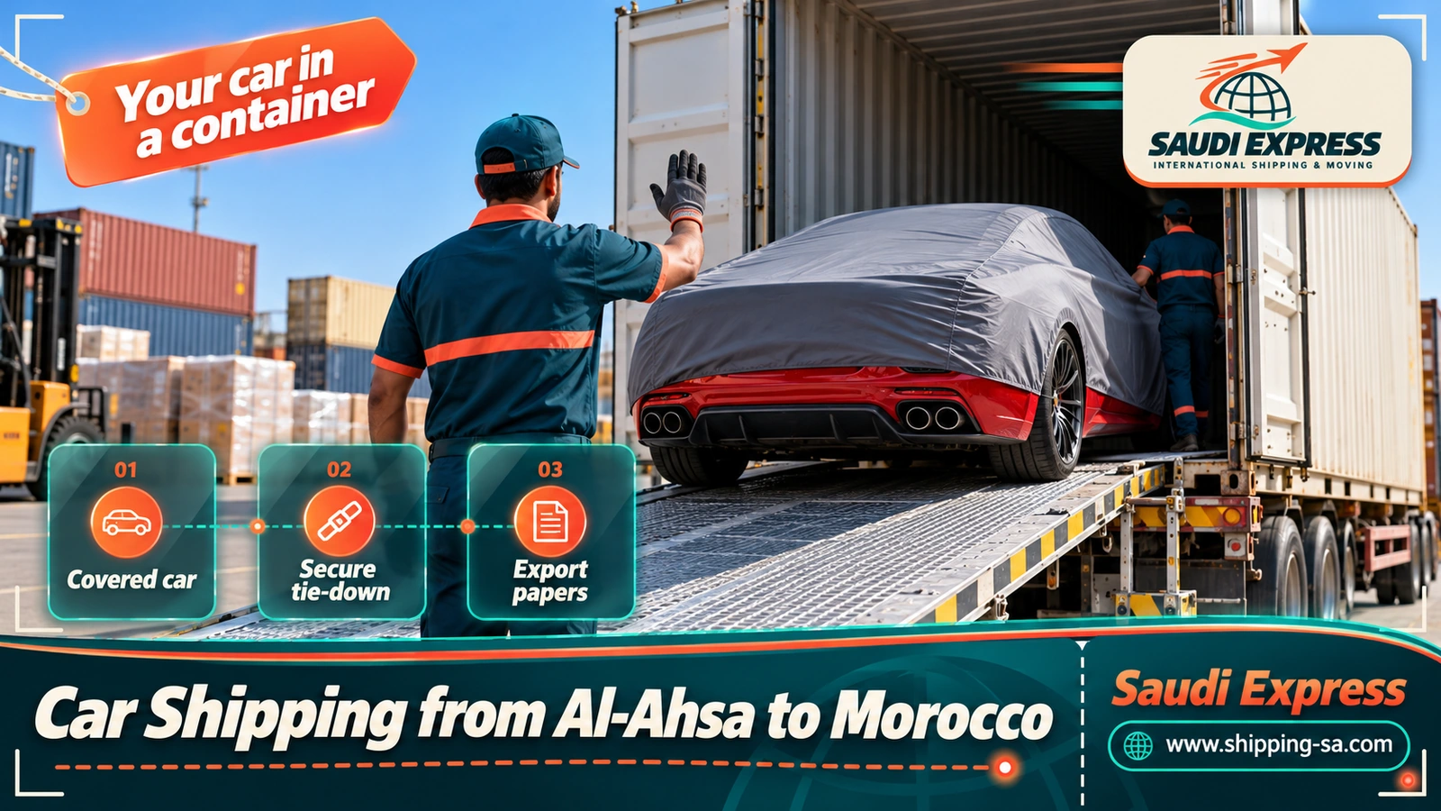 Car Shipping from Al-Ahsa to Morocco