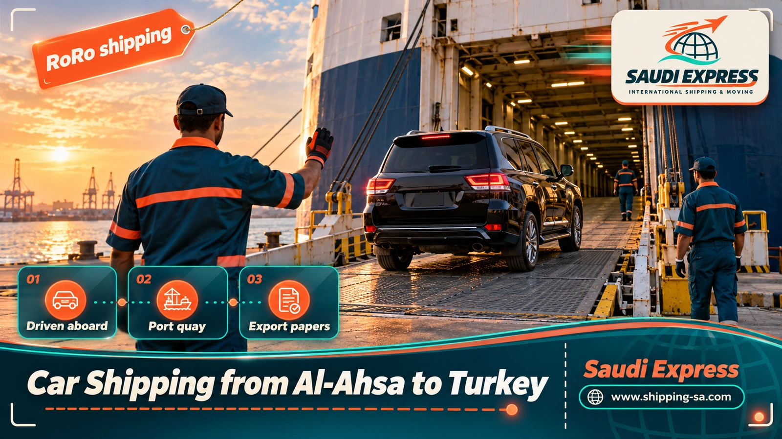 Car Shipping from Al-Ahsa to Turkey
