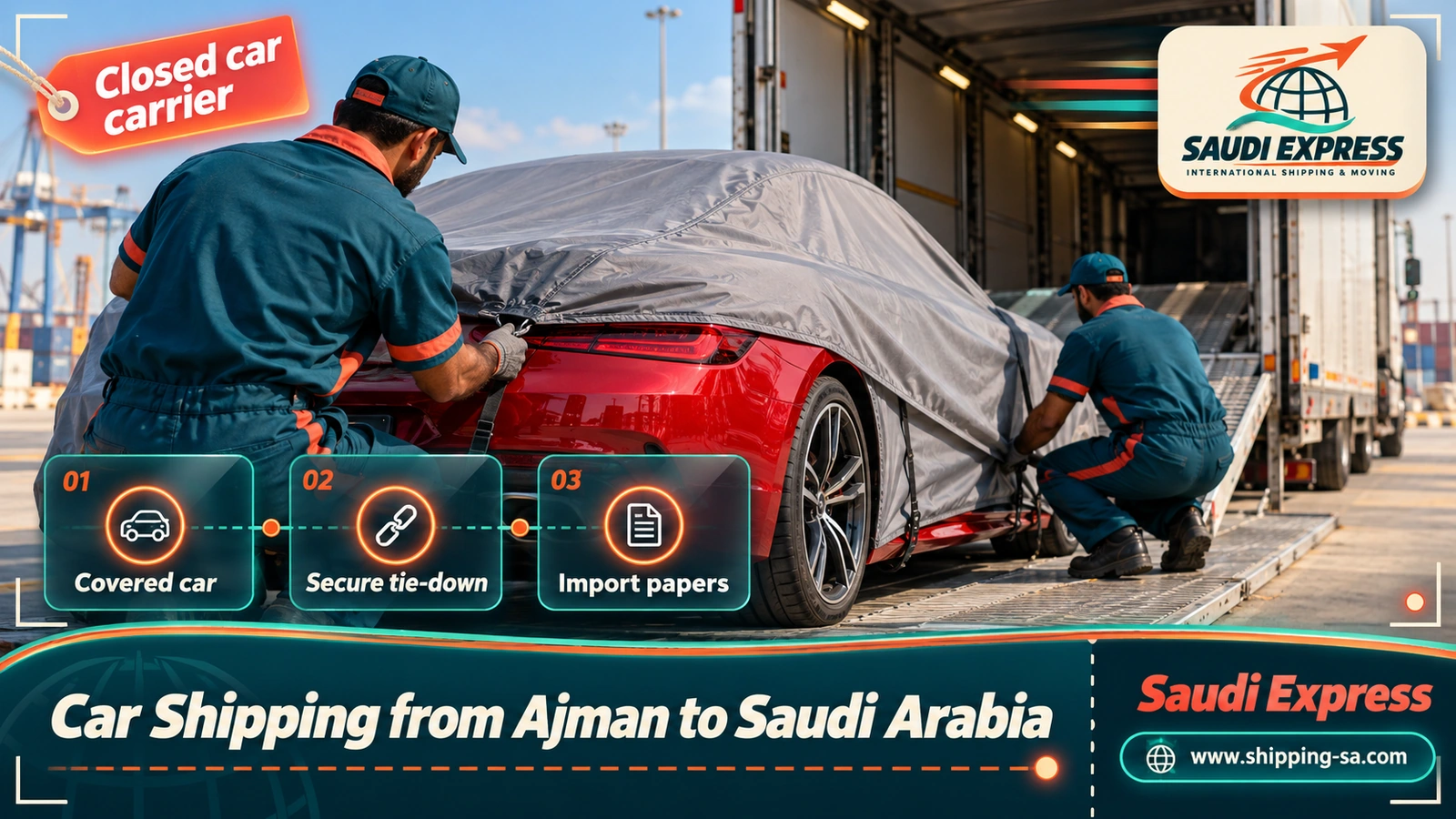 Car Shipping from Ajman to Saudi Arabia