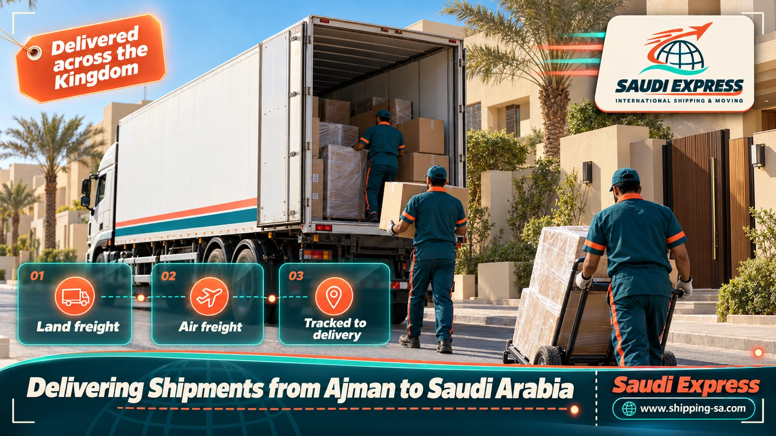 Delivering Shipments from Ajman to Saudi Arabia