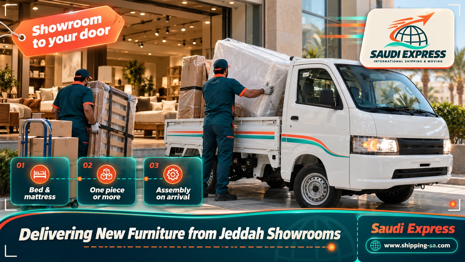 Delivering New Furniture from Jeddah Showrooms