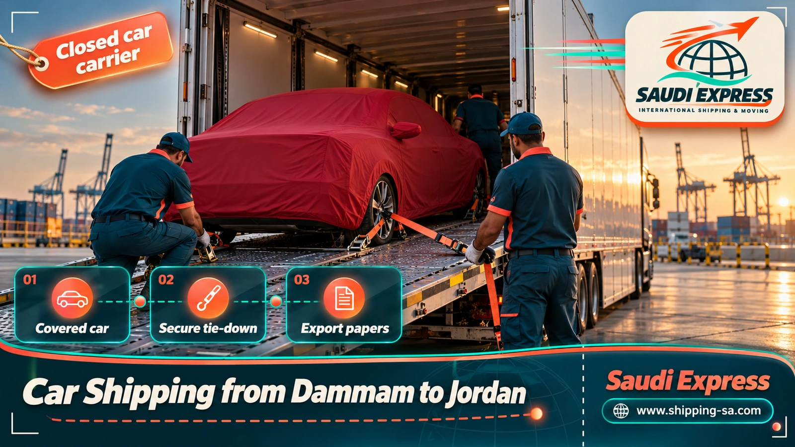 Car Shipping from Dammam to Jordan