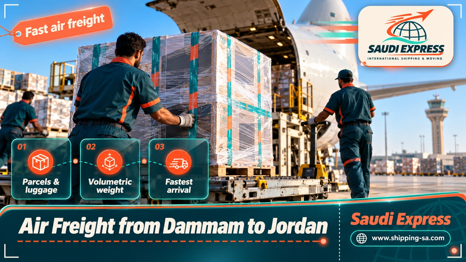 Air Freight from Dammam to Jordan