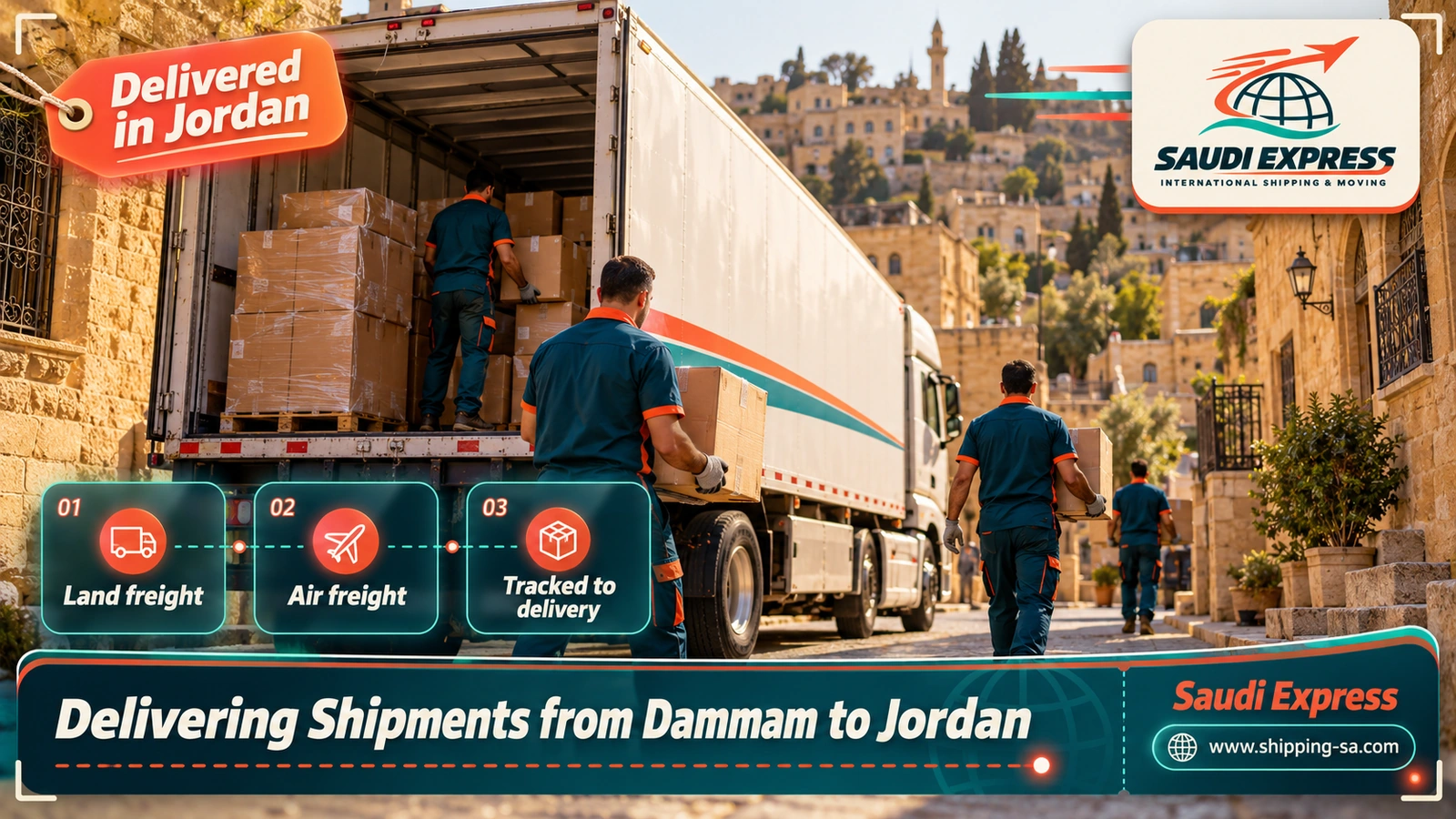 Delivering Shipments from Dammam to Jordan
