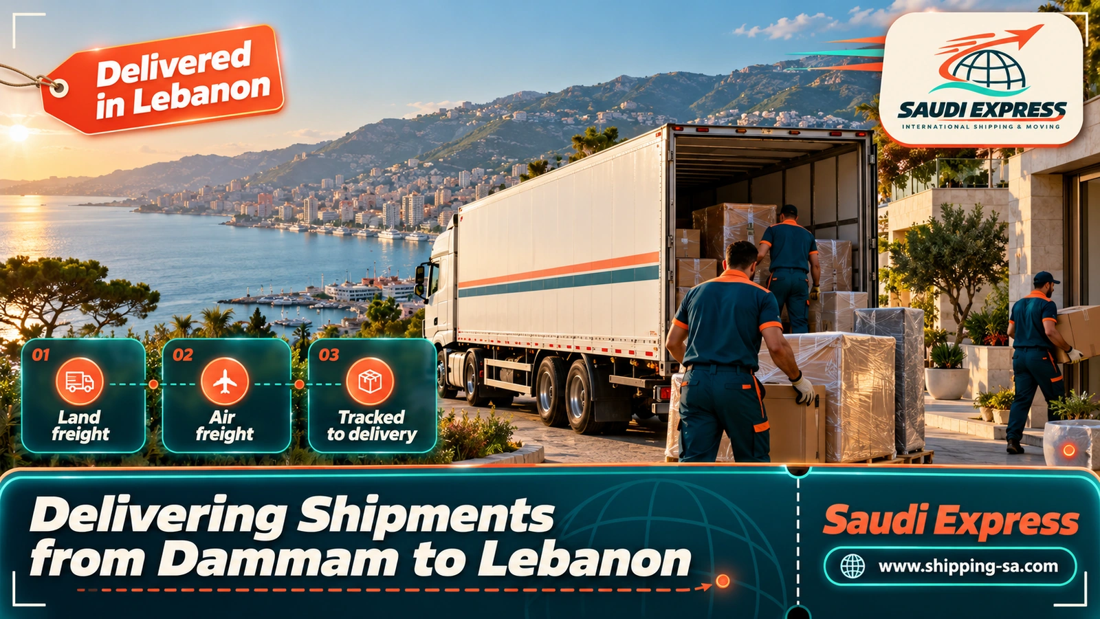 Delivering Shipments from Dammam to Lebanon
