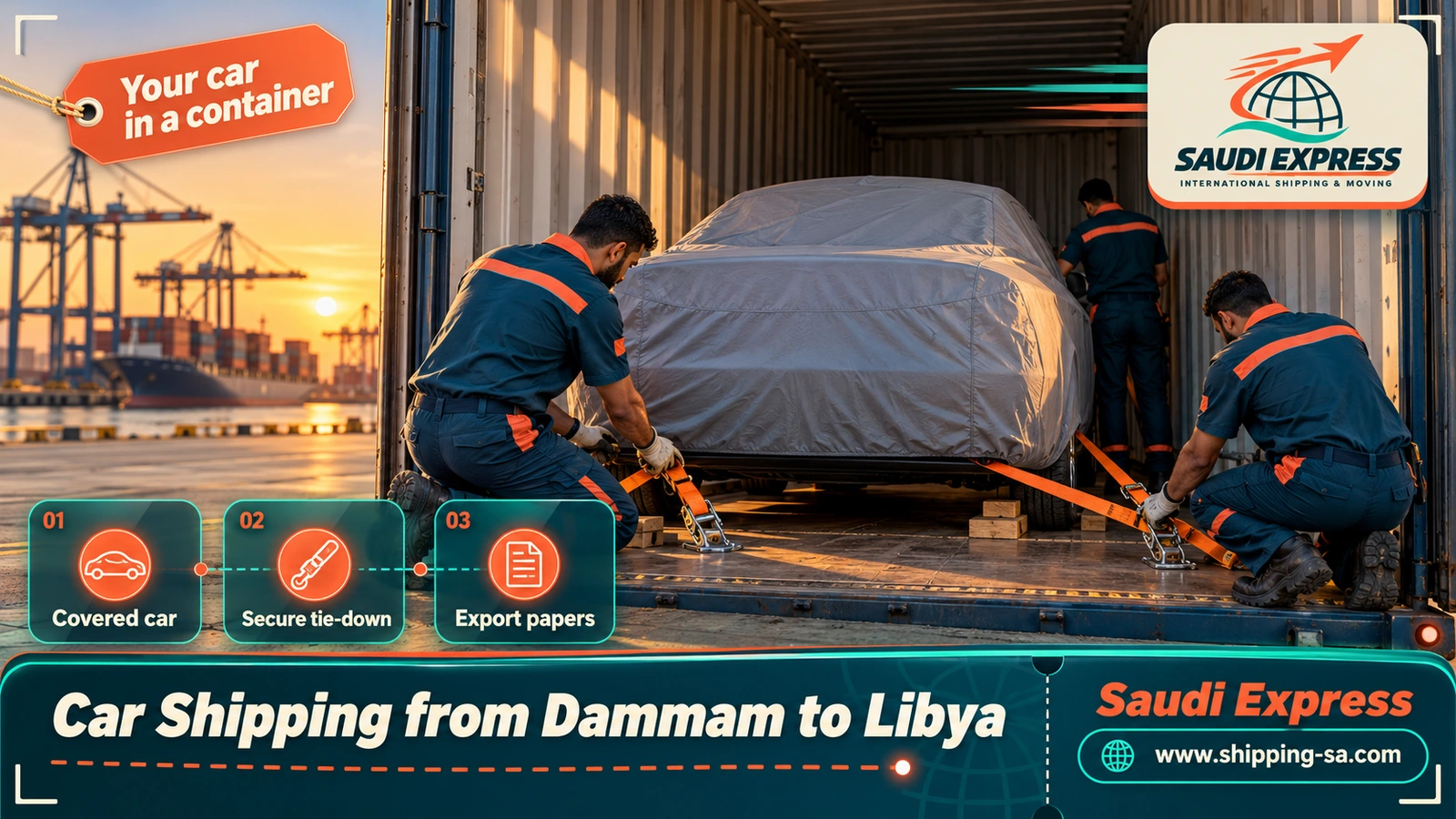 Car Shipping from Dammam to Libya