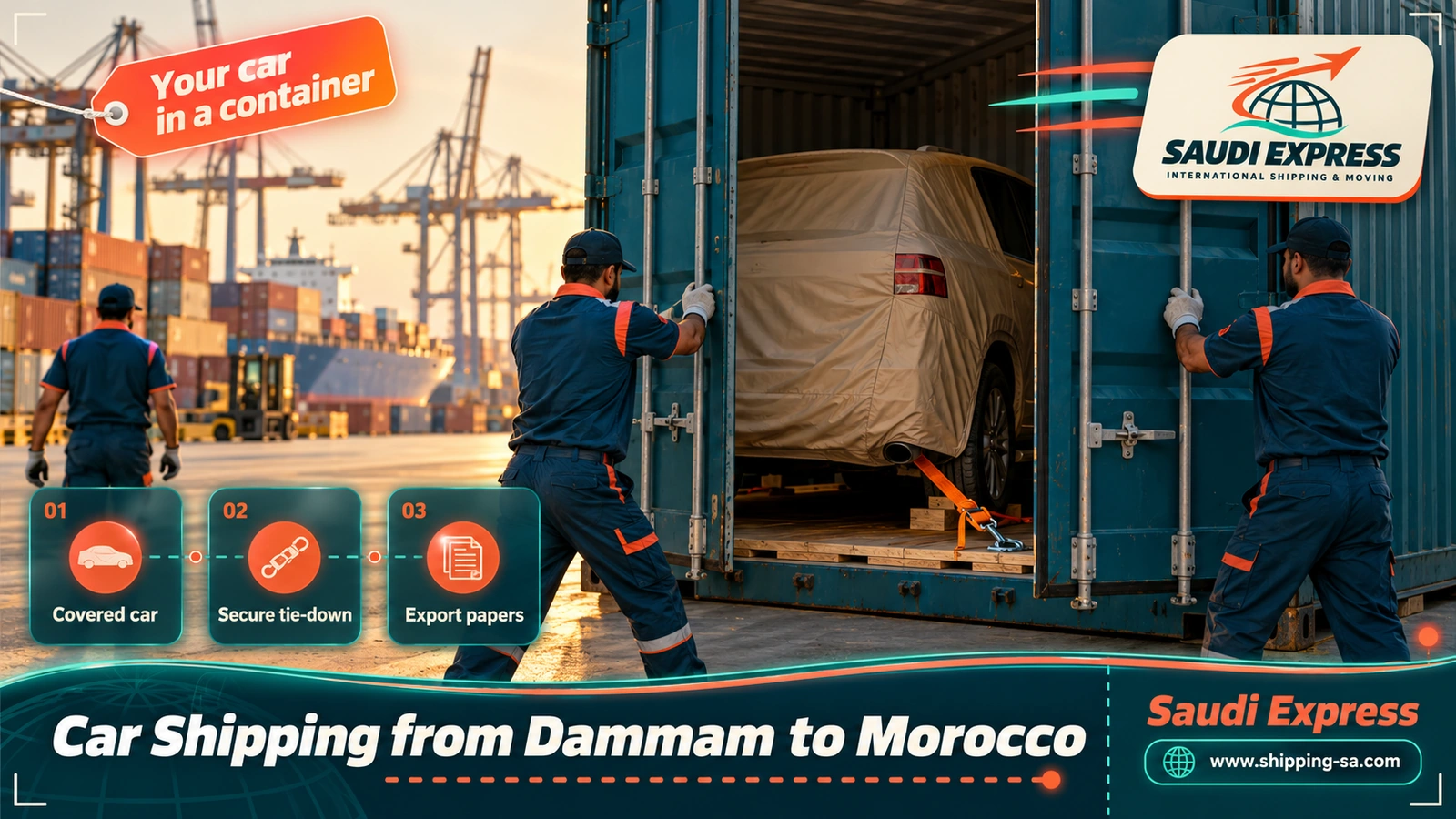 Car Shipping from Dammam to Morocco