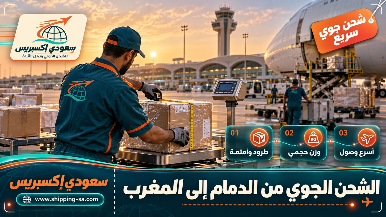 الشحن الجوي من الدمام إلى المغرب
