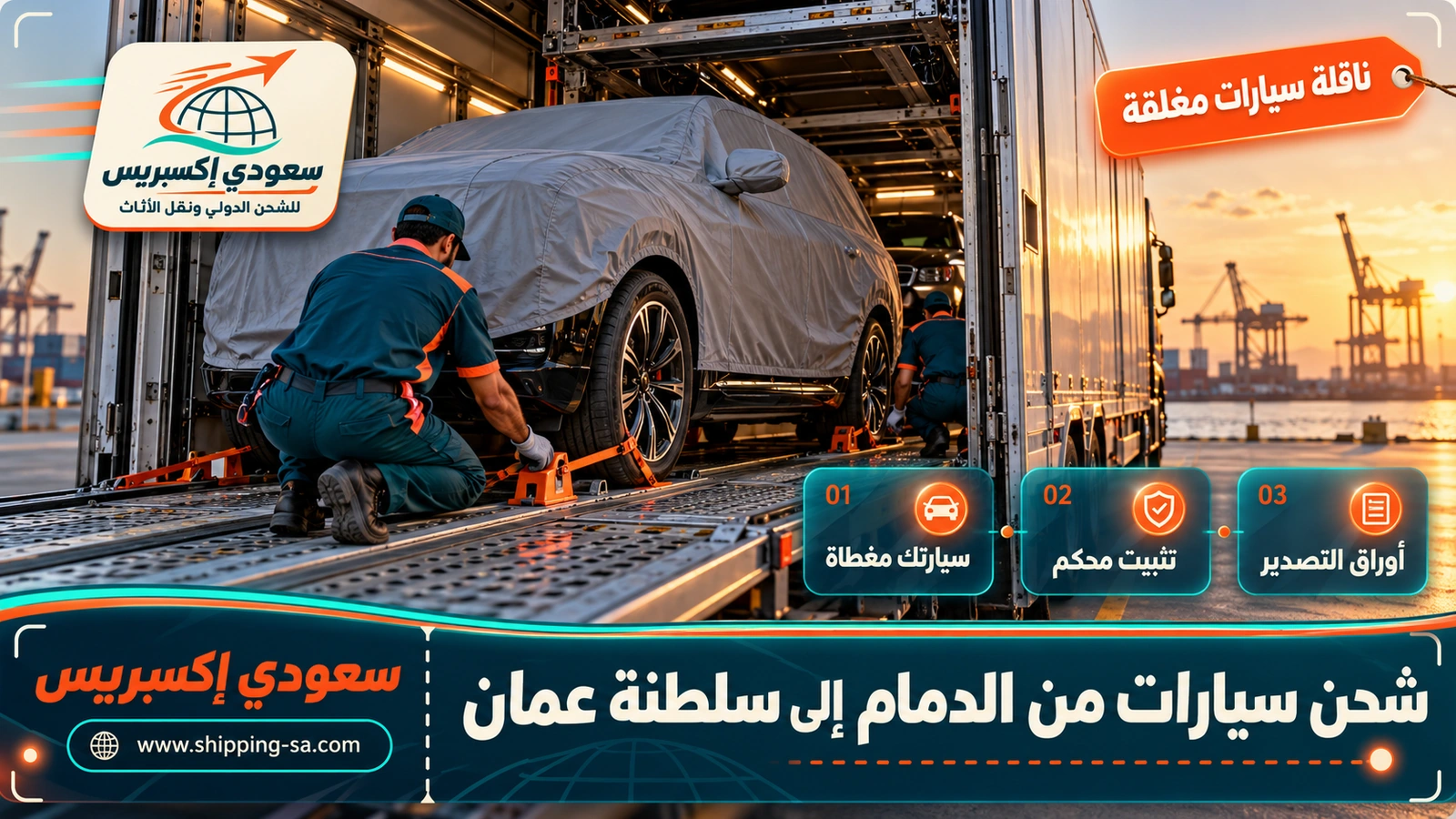 شحن سيارات من الدمام إلى سلطنة عمان