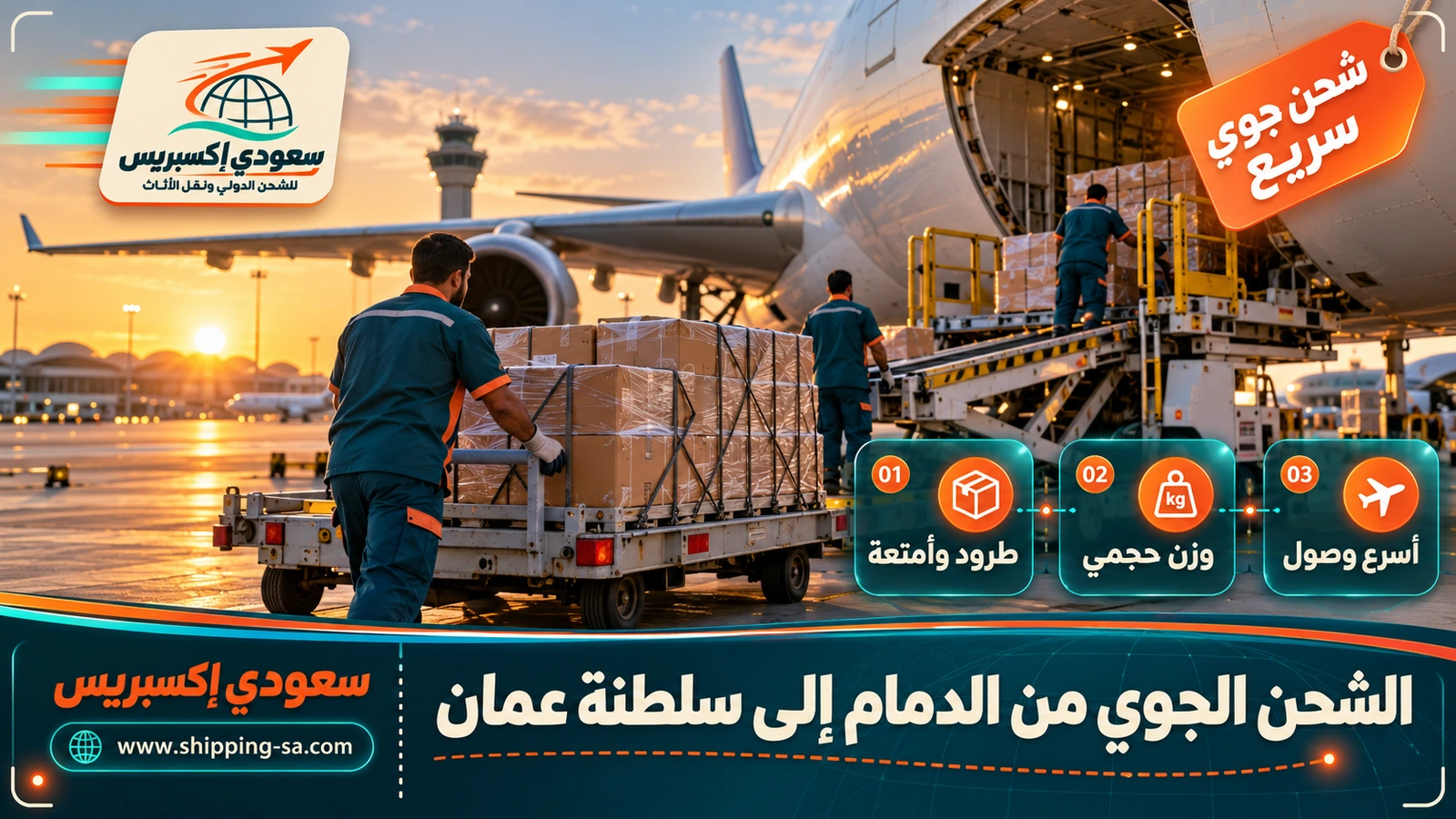 الشحن الجوي من الدمام إلى سلطنة عمان