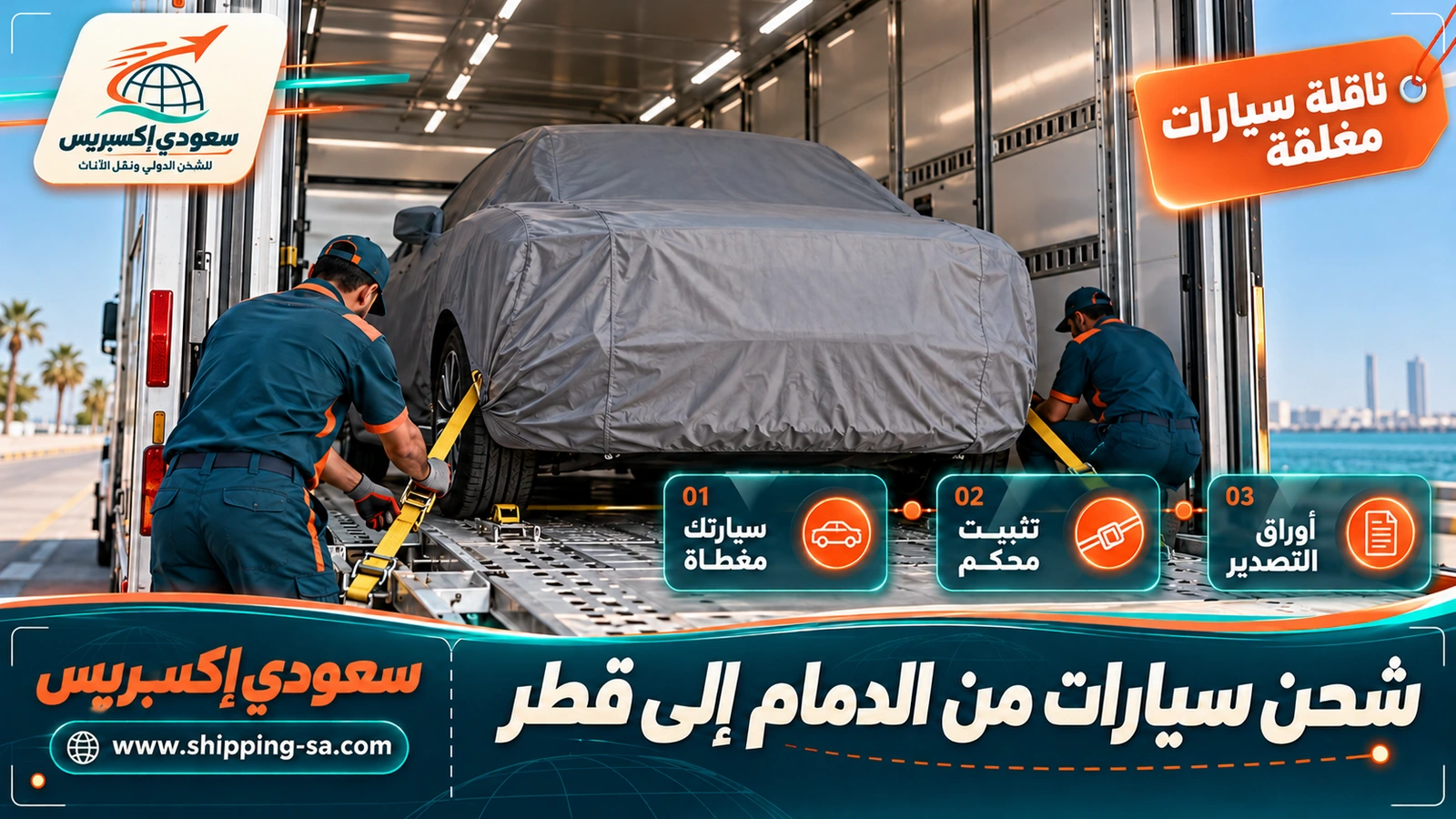 شحن سيارات من الدمام إلى قطر