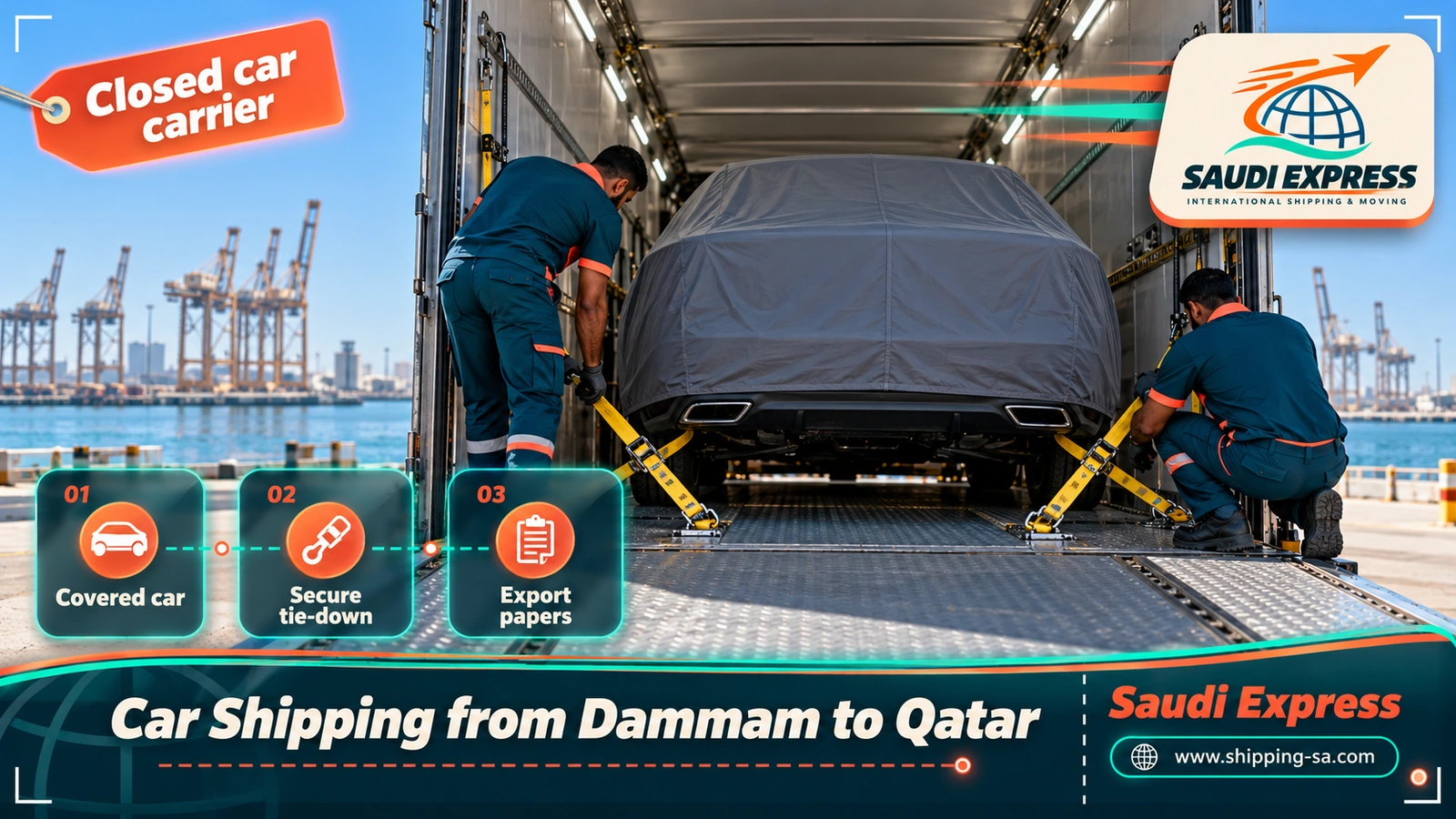 Car Shipping from Dammam to Qatar