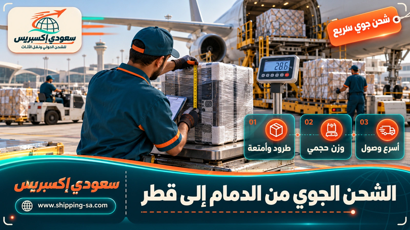 الشحن الجوي من الدمام إلى قطر