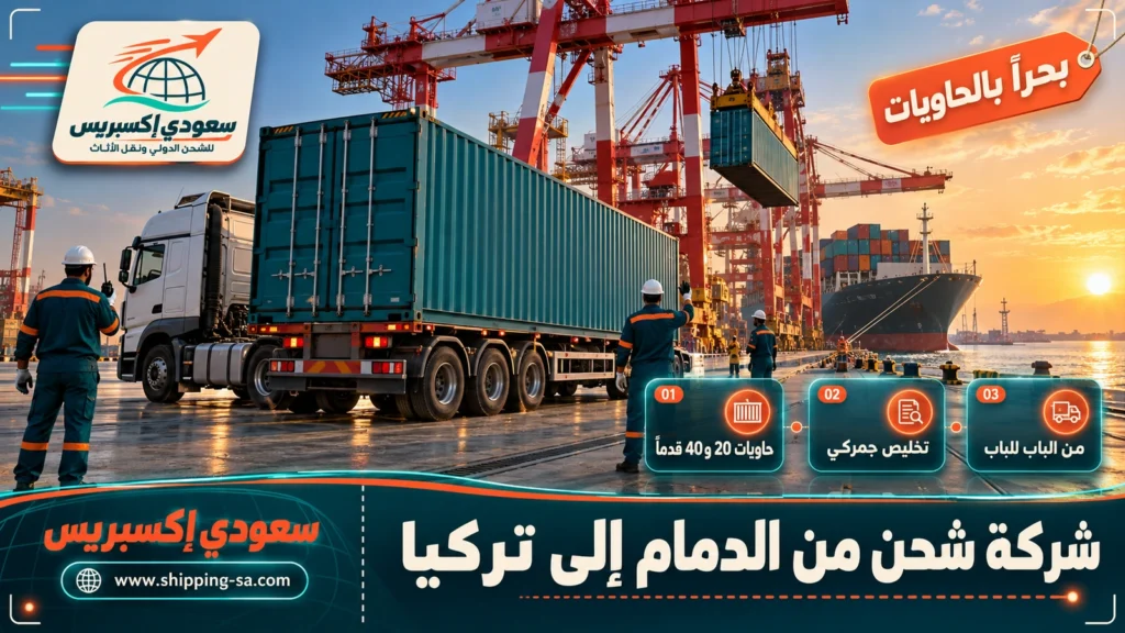 شركة شحن من الدمام إلى تركيا