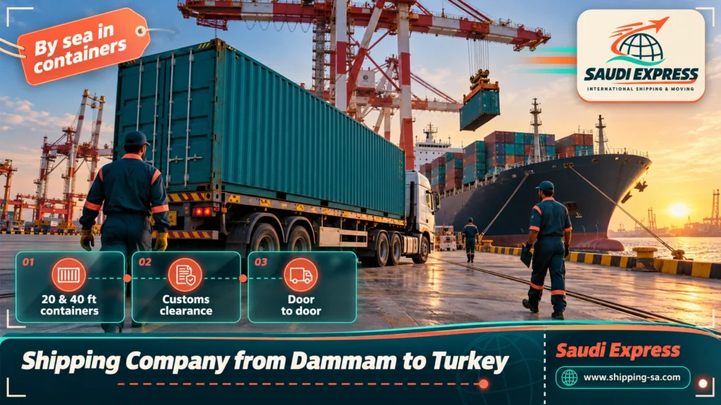 Shipping Company from Dammam to Turkey