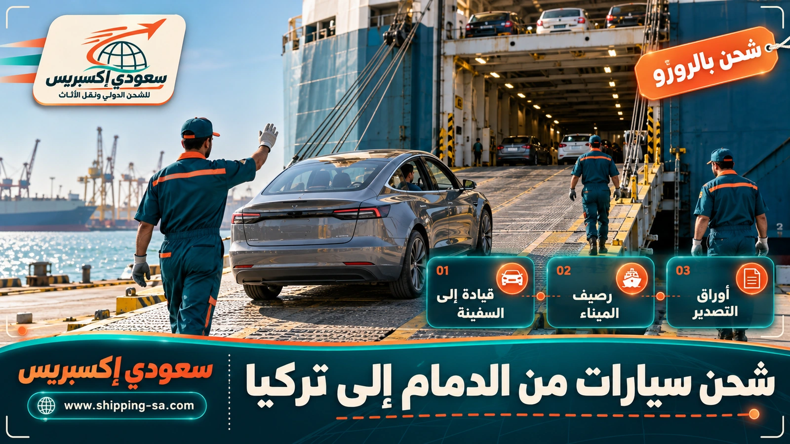 شحن سيارات من الدمام إلى تركيا