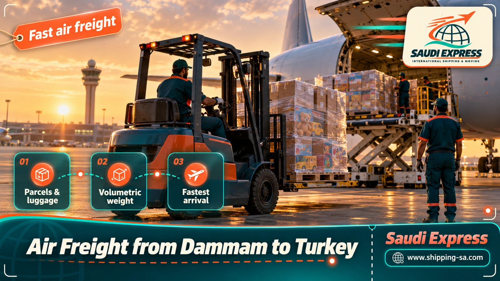 Air Freight from Dammam to Turkey