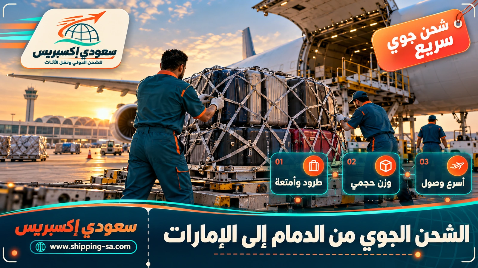 الشحن الجوي من الدمام إلى الإمارات