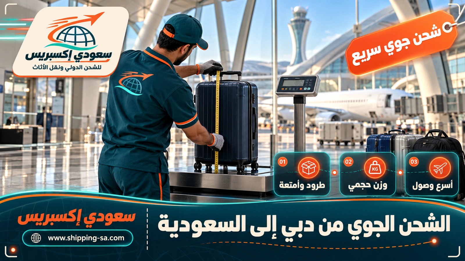 الشحن الجوي من دبي إلى السعودية
