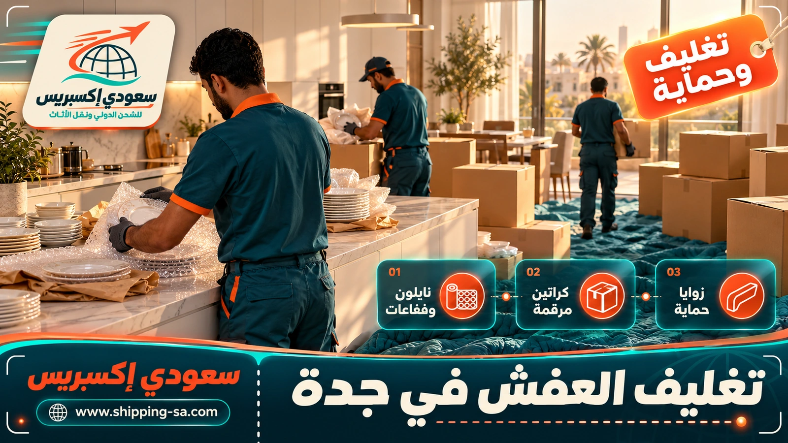 تغليف العفش في جدة