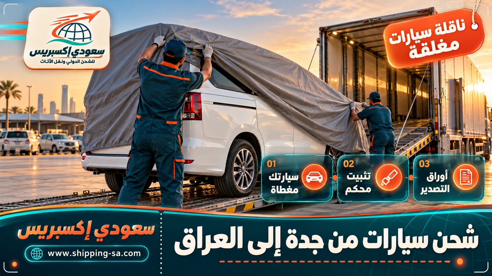 شحن سيارات من جدة إلى العراق