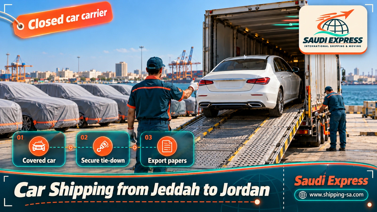 Car Shipping from Jeddah to Jordan