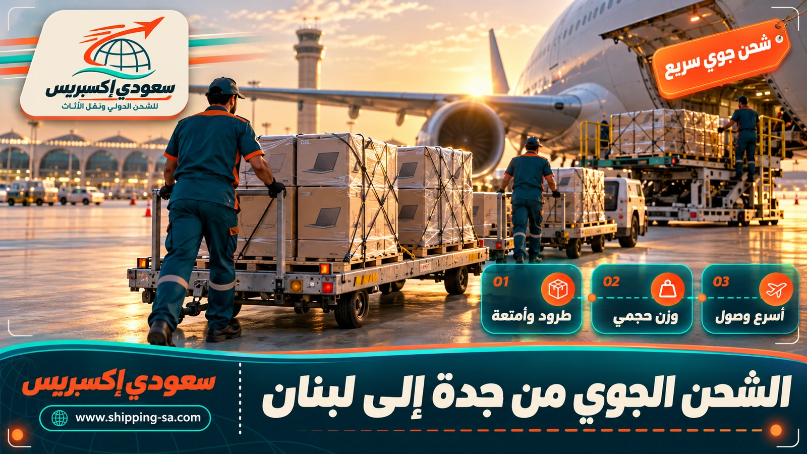 الشحن الجوي من جدة إلى لبنان