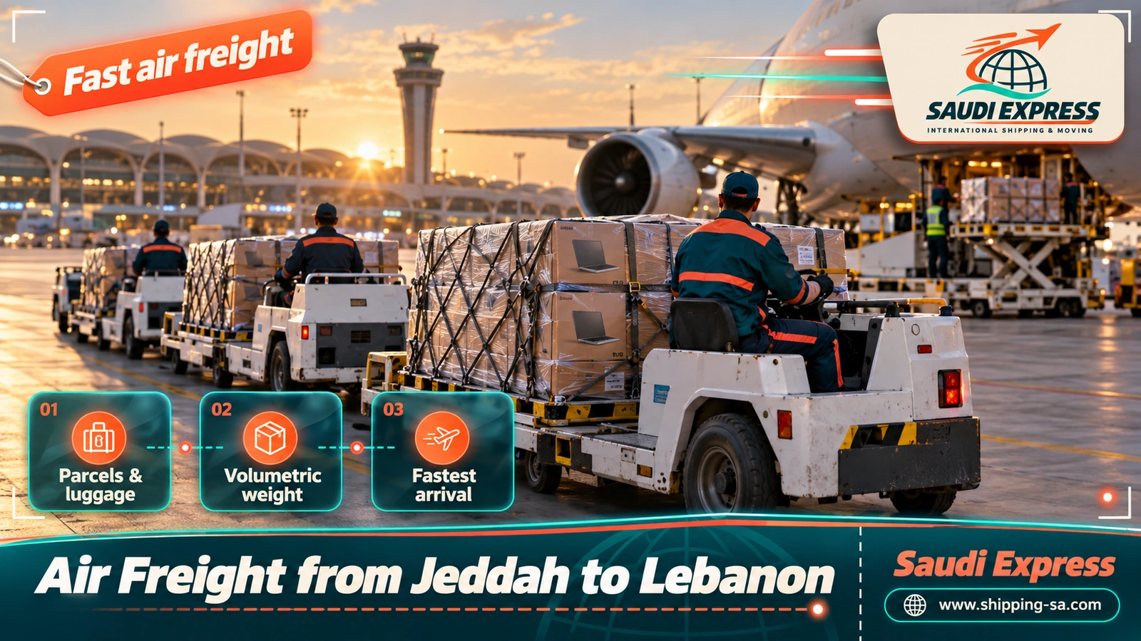 Air Freight from Jeddah to Lebanon