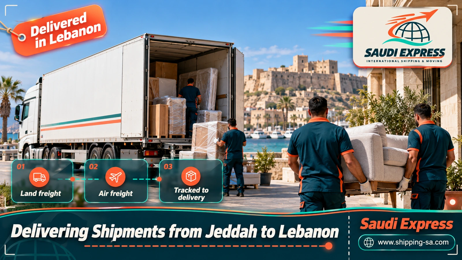 Delivering Shipments from Jeddah to Lebanon