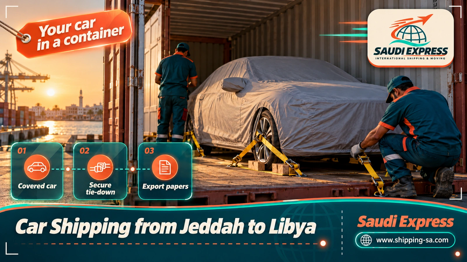 Car Shipping from Jeddah to Libya