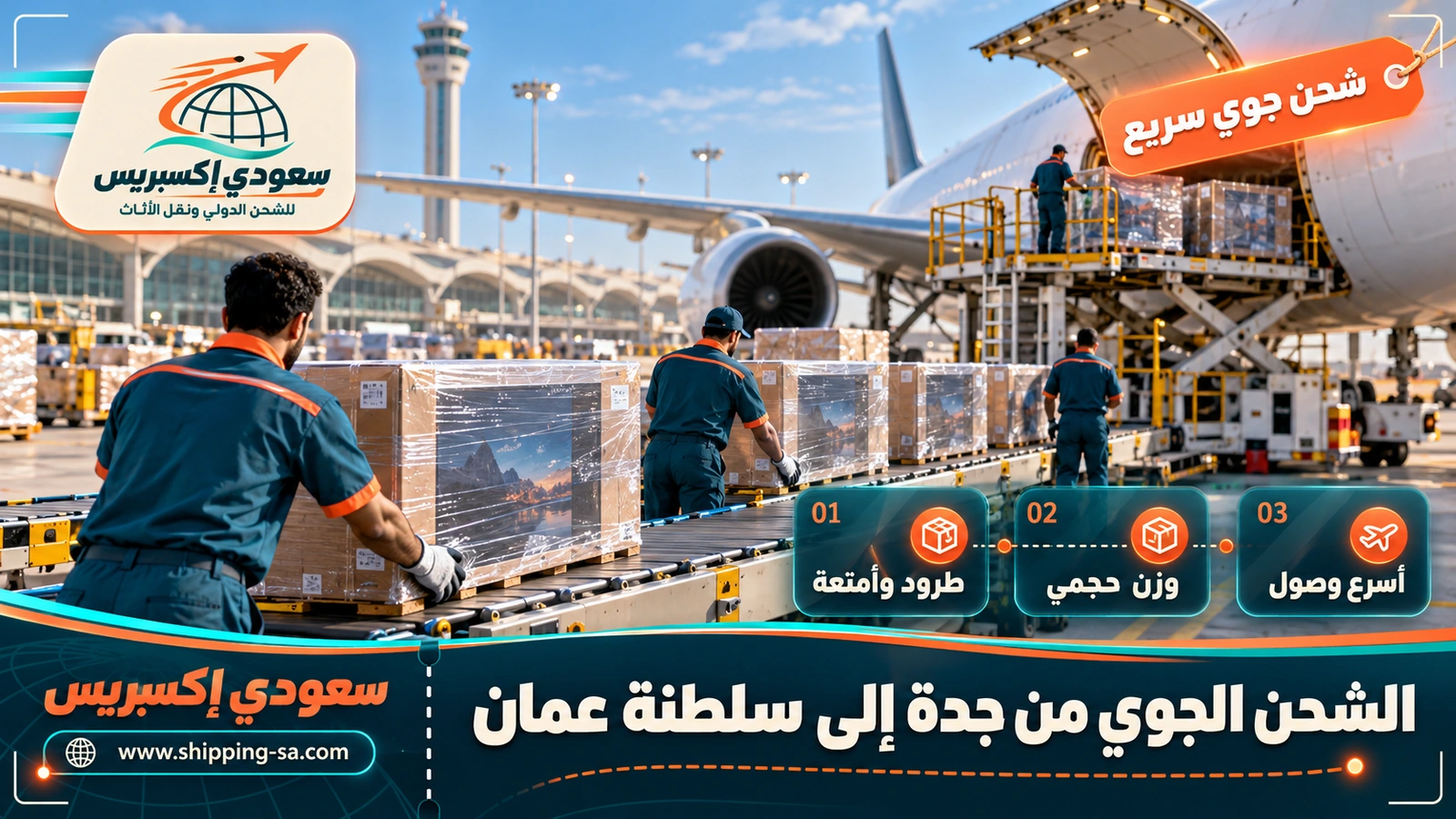 الشحن الجوي من جدة إلى سلطنة عمان