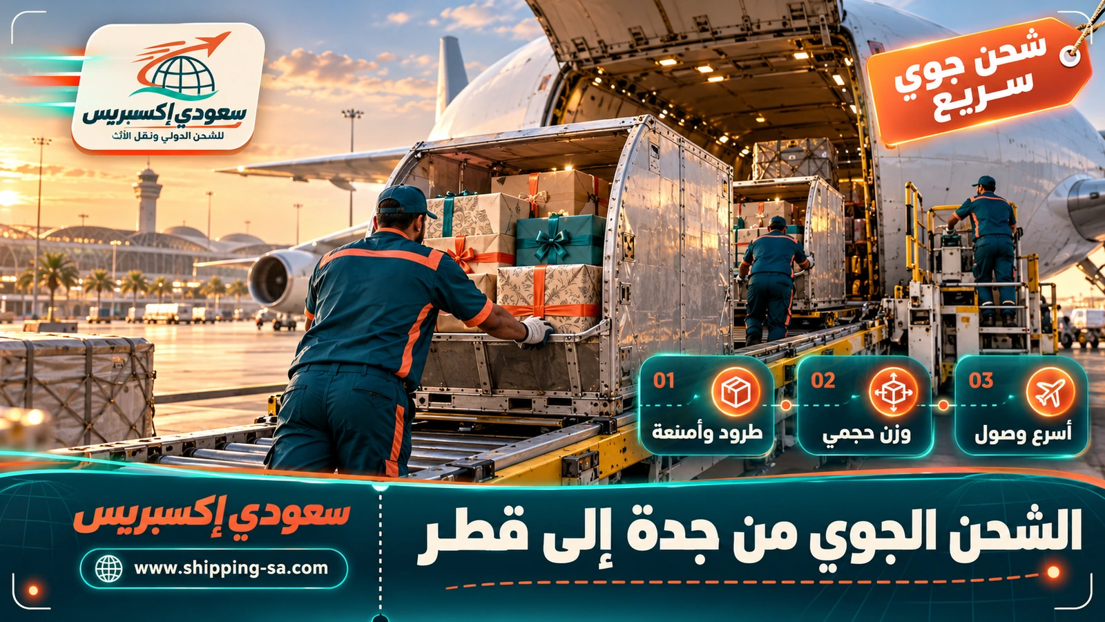 الشحن الجوي من جدة إلى قطر