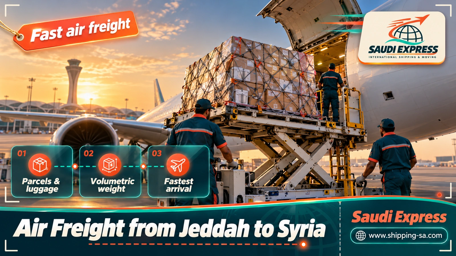 Air Freight from Jeddah to Syria