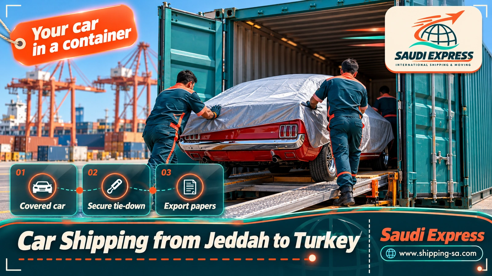 Car Shipping from Jeddah to Turkey