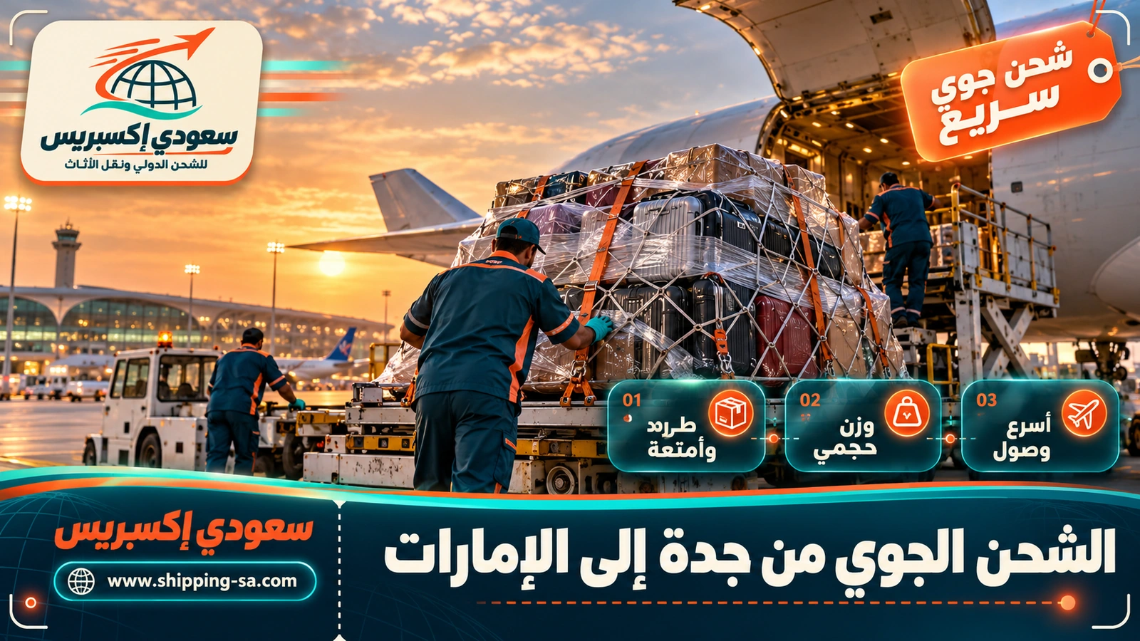 الشحن الجوي من جدة إلى الإمارات