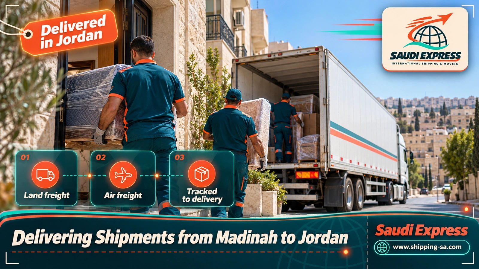 Delivering Shipments from Madinah to Jordan