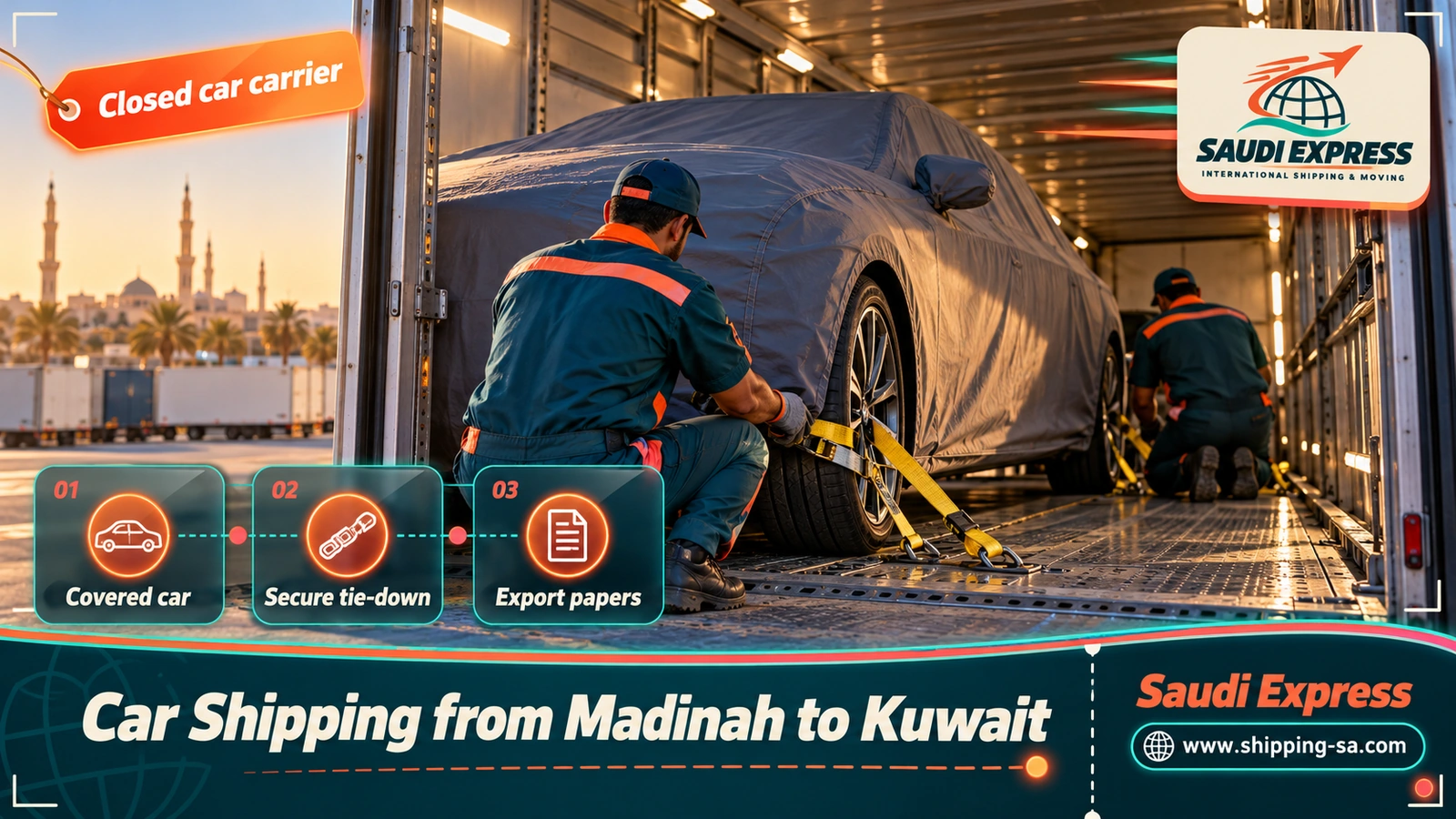 Car Shipping from Madinah to Kuwait