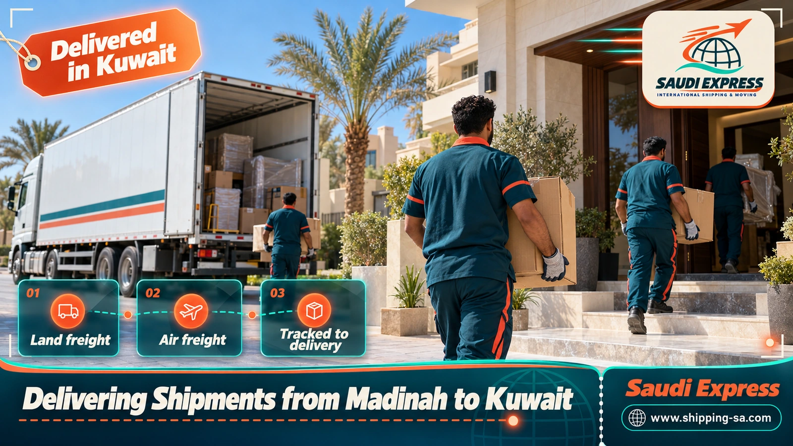Delivering Shipments from Madinah to Kuwait