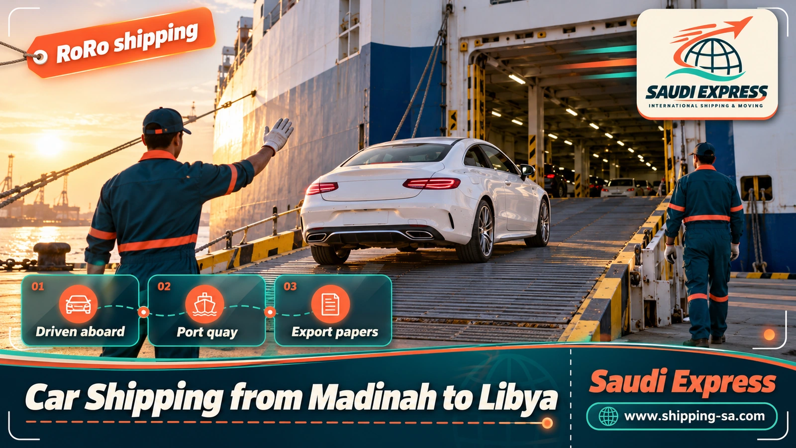 Car Shipping from Madinah to Libya