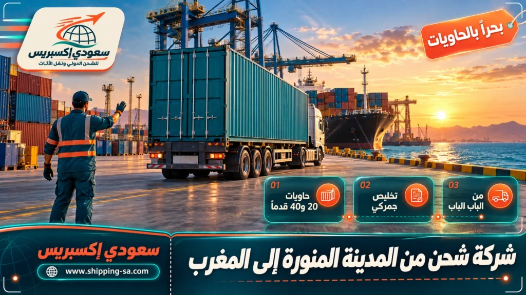 شركة شحن من المدينة المنورة إلى المغرب
