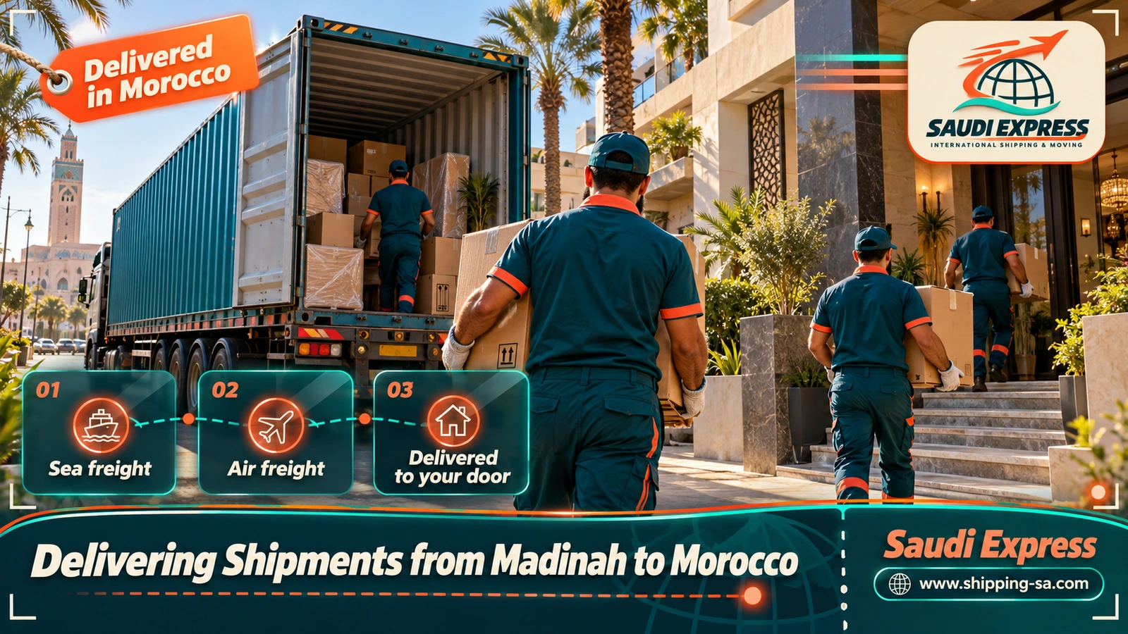 Delivering Shipments from Madinah to Morocco