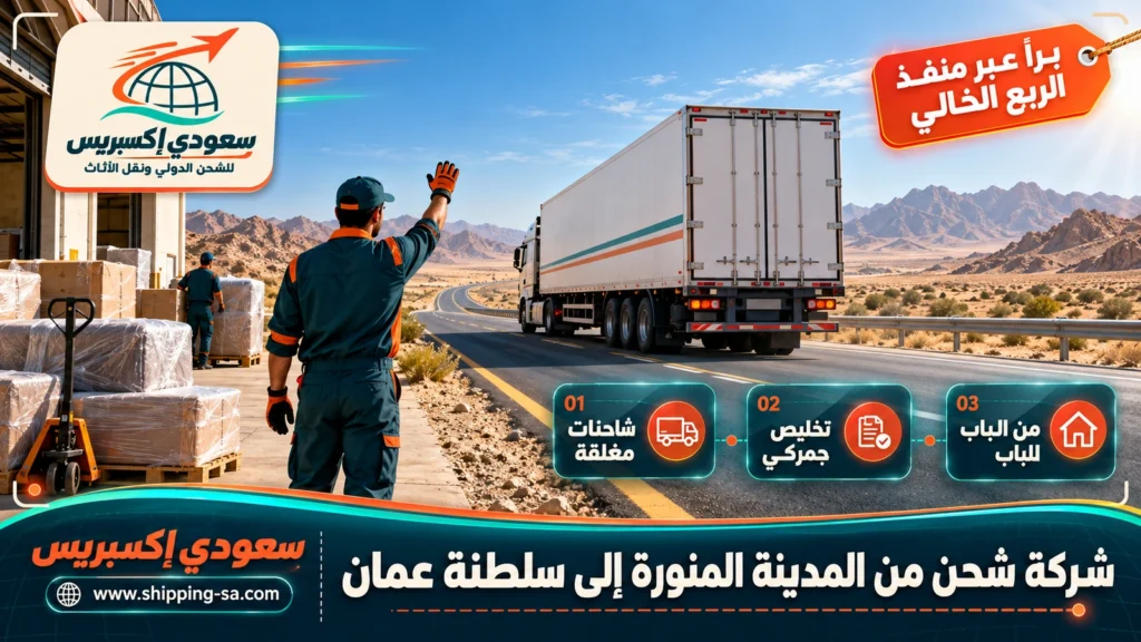 شركة شحن من المدينة المنورة إلى سلطنة عمان